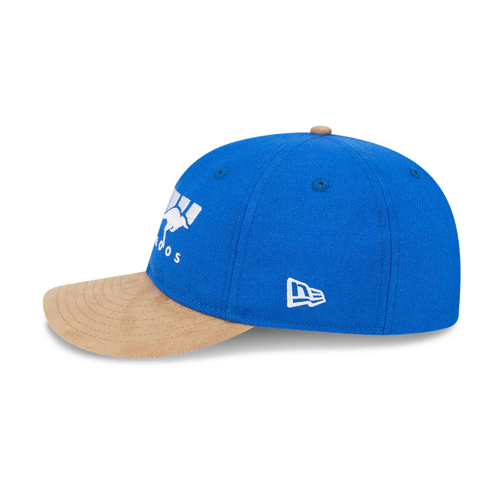 North Melbourne Kangaroos Hat - AFL 2025 Retro Contrast Suede 9Fifity Strapback Cap - New Era